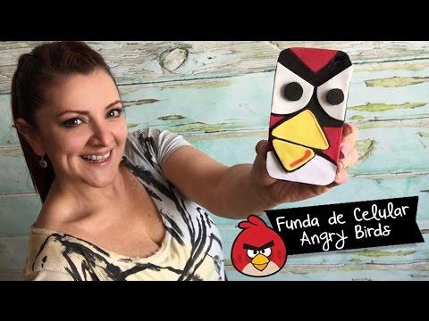 Funda para Celular (Movil)  de Angry Birds con Foami (Goma Eva)