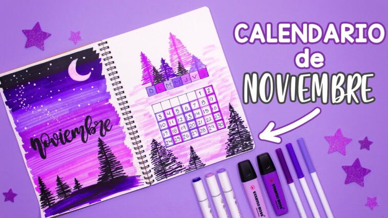 Haz tu Calendario de NOVIEMBRE - arte con marcadores - BULLET JOURNAL