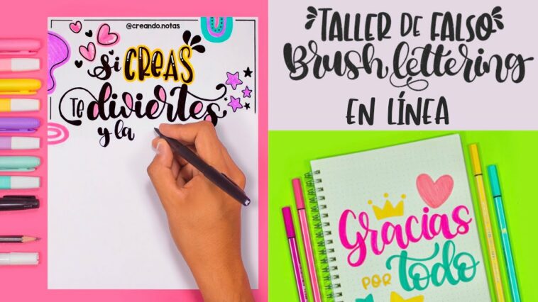 Inscríbete al taller de “falso brush lettering” hoy ultimo día! Más info en mi insta @creando.notas