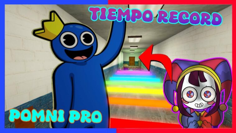 POMNI JUEGA EL PARKOUR DE LOS RAINBOW FREINDS ?   TIEMPO RECORD