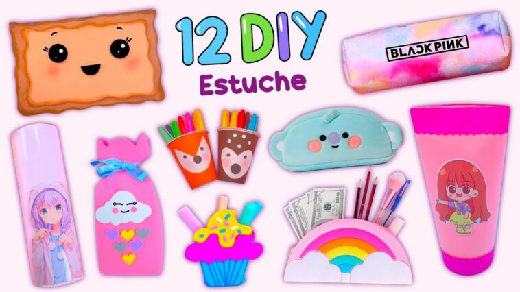 12 DIY - CÓMO HACER UN ORGANIZADOR DE LÁPICES - IDEA DE PORTALÁPICES - MATERIALES ESCOLARES