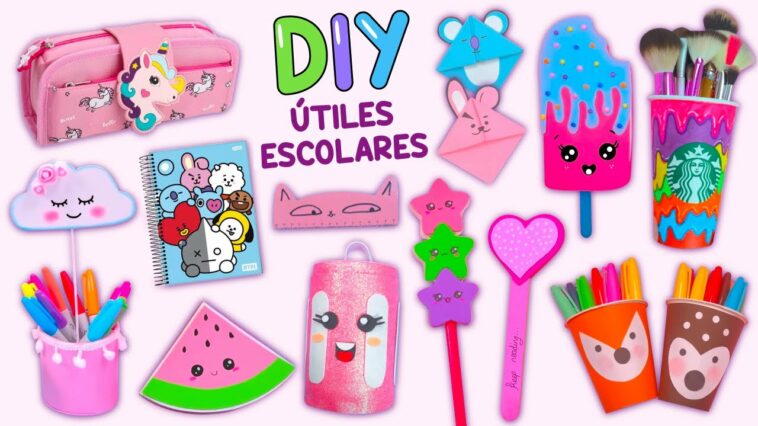 20 ÚTILES ESCOLARES - ÚTILES ESCOLARES BTS - MANUALIDADES RECICLADAS Y MÁS... #suministrosescolares