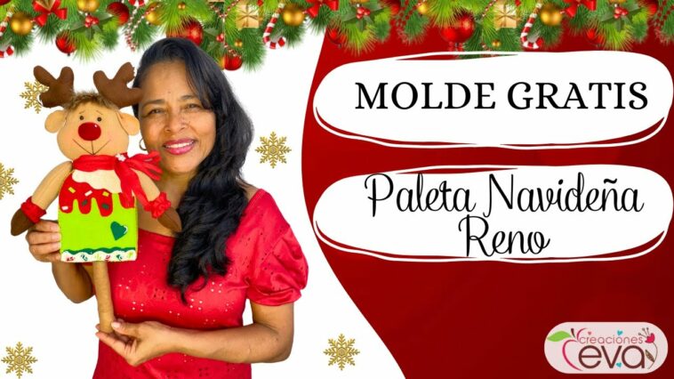 Adornos Navideños para el árbol 2024?? con molde GRATIS??Paleta Reno