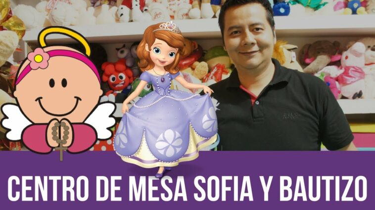 Centro de mesa Princesa Sofia / Bautizo / económico y fácil