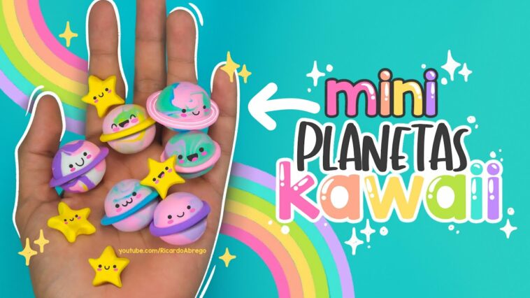 Cómo hacer MINI planteas kawaii de FOAMY MOLDEABLE - #manualidades #diy #kawaii #planets #planetas