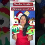 Moldes Gratis con video paso a paso❤️?Apóyanos con tu like #navidad #adornosnavidenos #manualidades