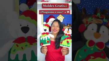 Moldes Gratis con video paso a paso❤️?Apóyanos con tu like #navidad #adornosnavidenos #manualidades