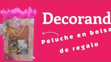 decorando peluche en bolsa con luz led