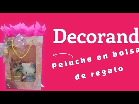 decorando peluche en bolsa con luz led