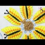 ¡WOW! BORDADO FACIL Y RAPIDO PARA FLORES MARIPOSA #handmade #embroidery #bordandoarte