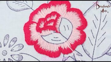 ¡WOW! BORDADO FACIL Y RAPIDO PARA ROSAS GRANDES #handmade #embroidery #bordandoarte