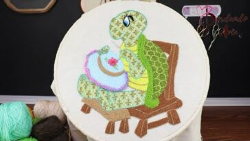 ¡WOW! BORDADO FACIL Y RAPIDO PARA TORTUGAS GRANDES #handmade #embroidery #bordandoarte