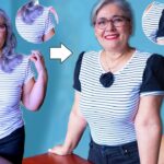 TRANSFORMACIÓN DE CAMISETA BÁSICA: MANGAS ABULLONADAS EN MINUTOS, SIN MOLDE