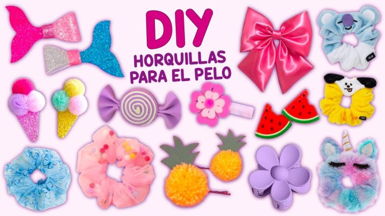 12 IDEAS DE HORQUILLAS Y COLETEROS PARA HACER A MANO: ACCESORIOS PARA EL CABELLO HECHOS A MANO