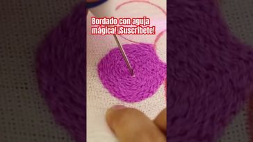 Bordado con aguja mágica! #bordado #embroidery #handmade #bordandoarte #bordadoamano #stitching