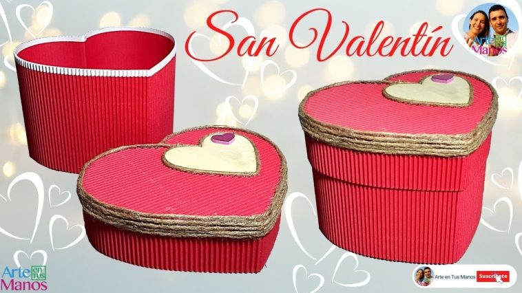 ❤️Cómo Hacer CAJAS CORAZÓN Con CARTÓN CORRUGADO, ❤️Fácil con Arte en Tus Manos❤️