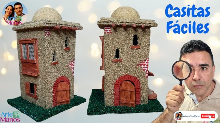 🔴Cómo Hacer CASAS FÁCILES EN CARTÓN Para Pesebres, Belenes y Maquetas, Tutorial Arte en Tus Manos