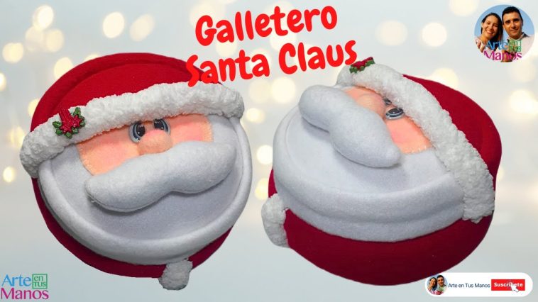 🔴Cómo Hacer GALLETEROS NAVIDEÑOS, Santa Claus, FÁCIL Con Arte en Tus Manos