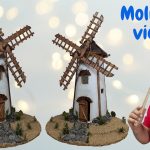 🔴Cómo Hacer MOLINOS DE VIENTO  Para Pesebres, Belenes y Maquetas, FÁCIL con Arte en Tus Manos