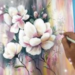 Cómo Pintar Flores Blancas y Rosas con Acrílicos / Profundidad y Calidez