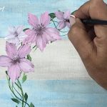 Como Pintar Flores Faciles en una Madera / Pintura Acrílica para Principiantes