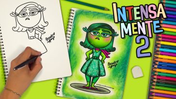 Cómo dibujar a DESAGRADO de INTENSAMENTE - #dibujo #insideout #intensamente2 #disney #dibujos