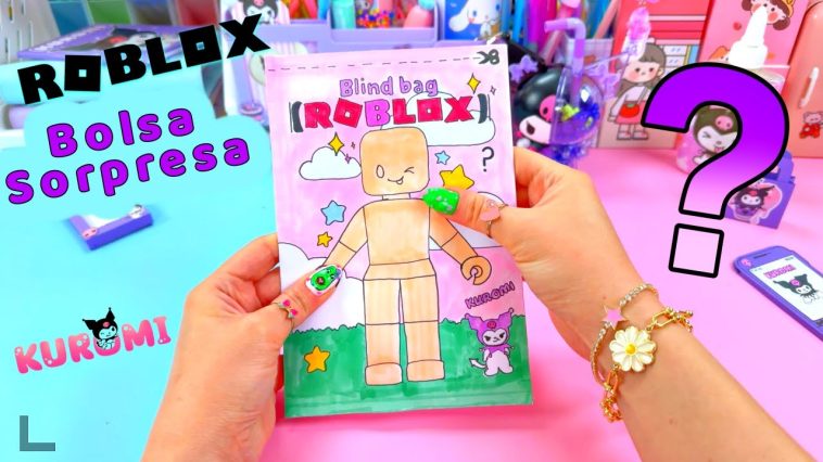 HAZLO, TU MISMA! TRAJES ROBLOX KUROMI BOLSA SORPRESA -ARTESANÍA DE PAPEL CON SANRIO