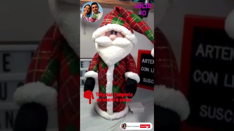 🔴Invitación Nuevo Vídeo LÁMPARA SANTA CLAUS, Tutorial Con Arte en Tus Manos