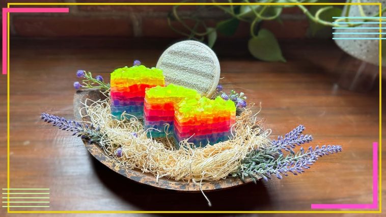 Jabones de tocador DIY arcoiris 🌈 para enchular tu baño