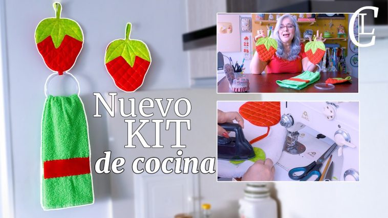 KIT DE TOALLA COLGANTE Y COGEOLLAS/patrón incluído/Para tu casa, para regalar/Idea de emprendimiento