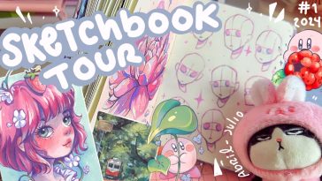 Sketchbook tour ♡ 3 meses de dibujo  ࣪ ִֶָ☾. Abril - Julio