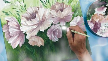 Técnica con Pintura Acrílica / Pintando Flores Elegantes
