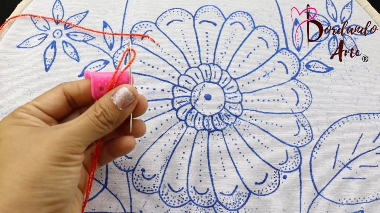 Wow‼️🌼PUNTADAS FÁCILES PARA BORDAR FLORES MATIZADAS👌😱#bordandoarte #handmade #stitching