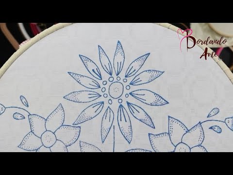 ¡INCREIBLE! BORDADOS FACILES PARA FLORES Y CANASTA #handmade #embroidery #bordandoarte