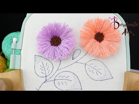 ¡WOW! BORDADOS DE FLORES CON RELIEVE Y TRIDIMENSIONALES #handmade #embroidery #bordandoarte