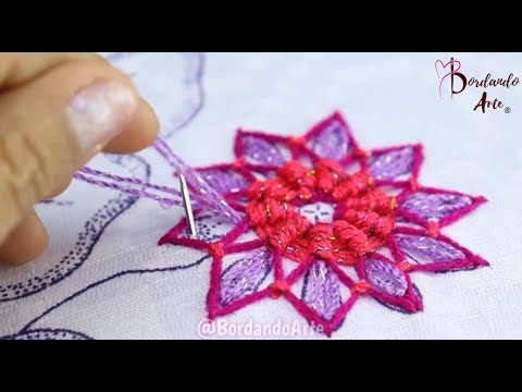 ¡WOW! BORDADOS DE ROSAS Y JARRON CON PUNTADAS FACILES #handmade #embroidery #bordandoarte