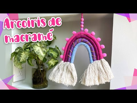 Arcoíris 🌈 con estambres Macrame #ChuladasCreativas #Macrame