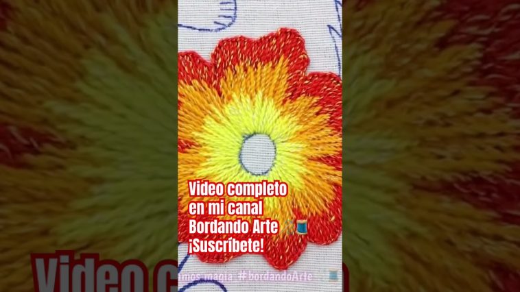 Bordado de flores matizadas #embroidery #bordado #bordadoamano #arte #embroidery #handmade #bordando