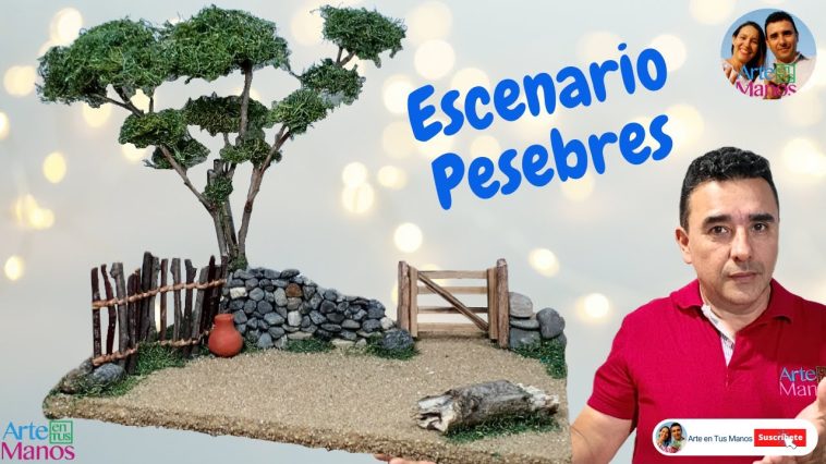 🔴Cómo Hacer ESCENARIOS Para Belenes, Árbol, Muro, Cerca y Puerta - Fácil Con Arte en Tus Manos