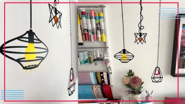 💡 Lámparas colgantes de vinil para decorar espacios en tu pared 🖼️