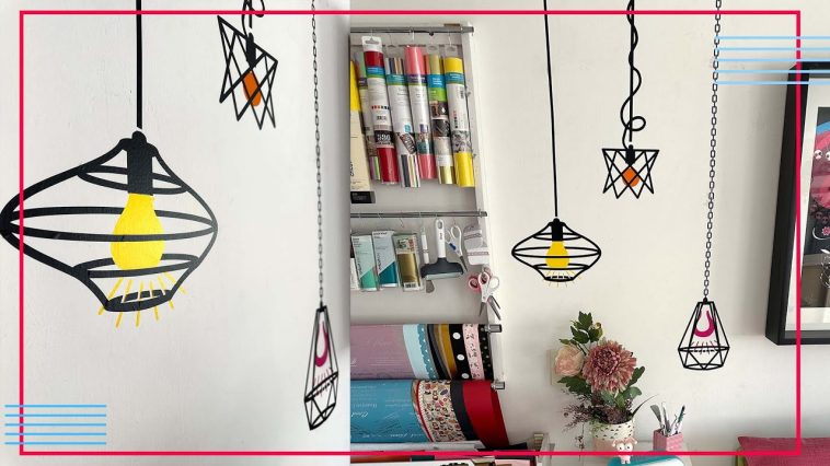 💡 Lámparas colgantes de vinil para decorar espacios en tu pared 🖼️