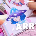 Llenando mi sketchbook con arrtx ⋅♡ plumones Acrílicos