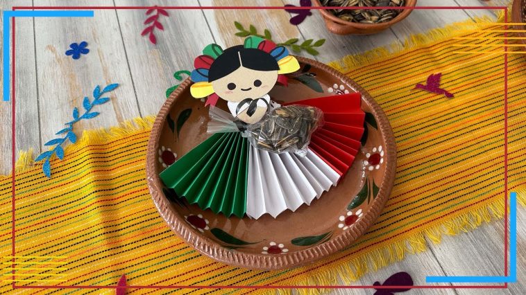 🇲🇽 María o Lelé decorativa de papel con sorpresa para tus invitados en cena Mexicana 🥳