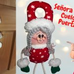 🔴Cómo Hacer CUELGA PUERTAS Navideños SEÑORA CLAUS, Fácil Con Arte en Tus Manos