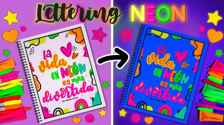 Como hacer LETTERING NEON - #lettering #neon