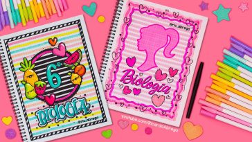 Cómo hacer PORTADAS BONITAS para tus materias - REGRESO A CLASES #barbie #barbiemovie #kawaii