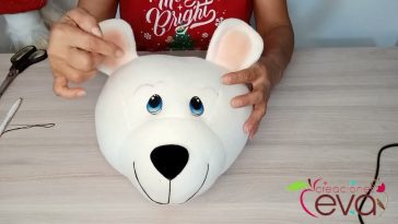 🎄🐻‍❄️Cómo hacer cabeza para Oso navideño -  Muñecos navideños con moldes