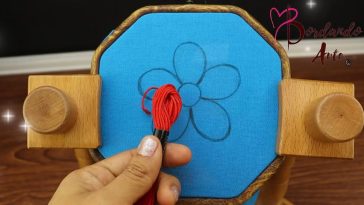 INCREÍBLE‼️FÁCIL BORDADO DE FLORES CON PÉTALOS RELLENOS😱🌸 #embroidery #stitching #handmade