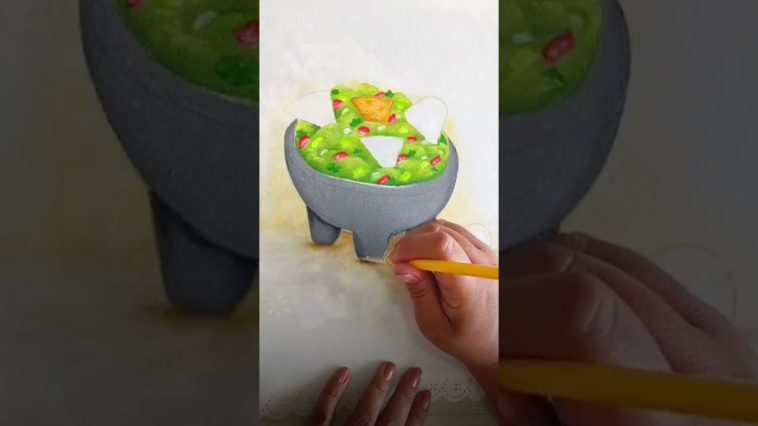 Pintando un Molcajete con Guacamole