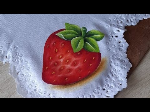 Pintando una Fresa 🍓 Sobre Tela